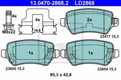 ATE Set placute frana, frana disc OPEL COMBO Tour (2001 - 2016) ATE 13.0470-2868.2