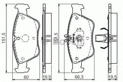 Bosch Set placute frana, frana disc MERCEDES C-CLASS Combi (S202) (1996 - 2001) BOSCH 0 986 494 002