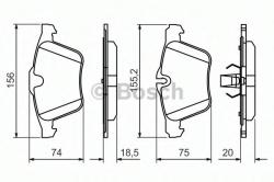 Bosch Set placute frana, frana disc JAGUAR XJ (NNA, X35, J12, J24) (2009 - 2016) BOSCH 0 986 494 481