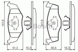 Bosch Set placute frana, frana disc SEAT IBIZA II (6K1) (1993 - 1999) BOSCH 0 986 424 449