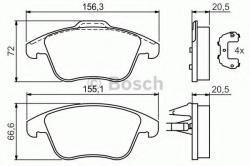 Bosch Set placute frana, frana disc FORD S-MAX (WA6) (2006 - 2016) BOSCH 0 986 494 169