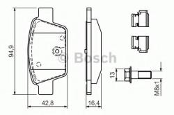 Bosch Set placute frana, frana disc FIAT STILO (192) (2001 - 2010) BOSCH 0 986 494 030