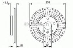 Bosch Disc frana OPEL ASTRA J (2009 - 2016) BOSCH 0 986 479 643