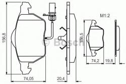 Bosch Set placute frana, frana disc AUDI A4 Cabriolet (8H7, B6, 8HE, B7) (2002 - 2009) BOSCH 0 986 495 241