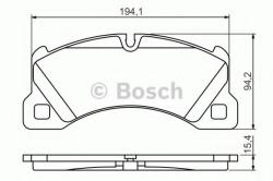 Bosch Set placute frana, frana disc VW TOUAREG (7LA, 7L6, 7L7) (2002 - 2010) BOSCH 0 986 494 206