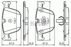 Bosch Set placute frana, frana disc BMW X5 (E70) (2007 - 2013) BOSCH 0 986 494 294