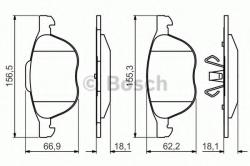 Bosch Set placute frana, frana disc FORD TRANSIT CONNECT combi (2013 - 2016) BOSCH 0 986 495 215