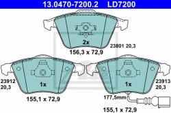 ATE Set placute frana, frana disc SEAT LEON (1P1) (2005 - 2012) ATE 13.0470-7200.2
