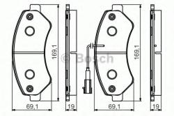 Bosch Set placute frana, frana disc PEUGEOT BOXER caroserie (2006 - 2016) BOSCH 0 986 495 095