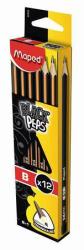 Maped BLACK`PEPS Grafitceruza radírral B 12 db (851724)