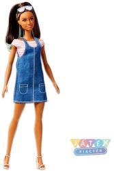 Mattel Barbie - Fashionistas - Barna-kék hajú baba farmerruhában (FJF37)