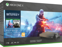 Microsoft Xbox One X 1TB Gold Rush Special Edition + Battlefield V Deluxe Edition + 1943