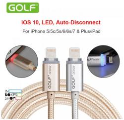 GOLF Cablu Golf LED iPhone argintiu 1.2m (GC-12-iPhone)