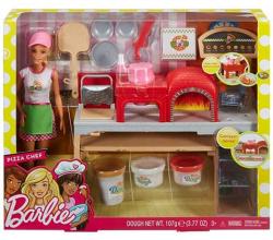 Mattel Barbie - Pizzakészítő játékszett babával (FHR09)