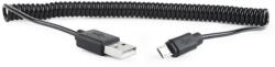 Gembird micro USB cable 2.0 coiled cable black 1, 8m (CC-mUSB2C-AMBM-6) - vexio