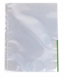 Esselte Folii de protectie 100/set A4 cu margine colorata verde Cristal Esselte E55366 (55366)