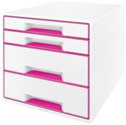 Leitz Cabinet cu 4 sertare WOW Leitz alb/roz E52132023 (52132023)