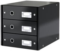 Leitz Suport cu 3 sertare Click & Store WOW Leitz negru metalizat E60480095 (60480095)