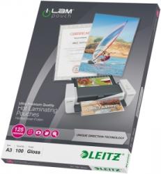 LEITZ Folie UDT pentru laminare la cald, A3, 125 microni, 100 buc/set Leitz E74880000 (74880000)