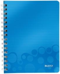 Leitz Caiet de birou WOW, PP, certificare FSC, reciclabil, A5, 80 coli, cu spira, matematica, Leitz albastru E46410036 (46410036)