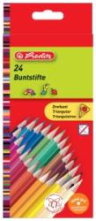 Herlitz Creioane colorate triunghiular 1/1 set 24 buc/set Herlitz HZ10412039 (10412039)