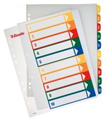 Esselte Index imprimabil, A4, numerotare 1-10, Esselte E100213 (100213)
