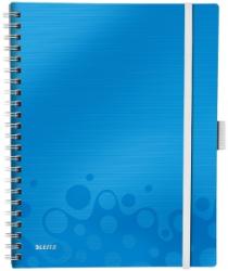 Leitz Caiet de birou WOW Be Mobile, PP, certificare FSC, reciclabil, A4, 80 coli, cu spira, matematica, Leitz albastru E46450036 (46450036)