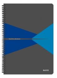 Leitz Caiet de birou Office, PP, certificare FSC, reciclabil, A5, 90 coli, cu spira, dictando, Leitz albastru E44990035 (44990035)