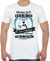 printfashion Autófényező születésnap - Férfi póló - Fehér (994520)