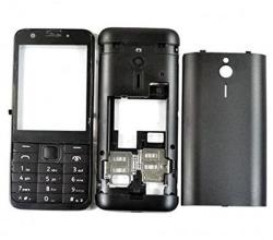 tel-szalk-005512 Nokia 230 fekete előlap lcd keret, burkolati elem (tel-szalk-005512)