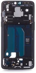 tel-szalk-005524 OnePlus 6 fekete előlap lcd keret, burkolati elem (tel-szalk-005524)