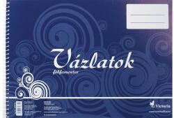 Victoria Vázlatfüzet, félfamentes, B4, spirál, 32 lap, VICTORIA (LPFV11)