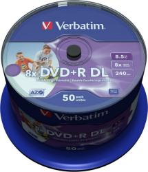 Verbatim DVD+R DL, 8.5GB, 8x, 50 buc, Imprimabil (43703) - vexio