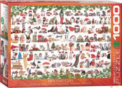 EUROGRAPHICS Holiday Cats 1000 db-os (6000-0940)