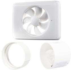 Fresh Pachet Promo: Ventilator FRESH Intellivent 2.0 alb + Clapeta antiretur D=125mm + Conector D=125mm, Fabricatie Suedia (PLU1701)