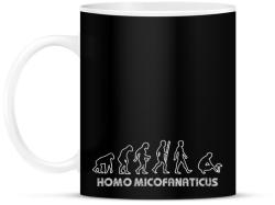 printfashion Homo micofanaticus (sötét) - Bögre - Fekete (998991)