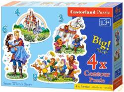Castorland Hófehérke és a hét törpe sziluett puzzle 3,4,6,9 db-os (B-005109)