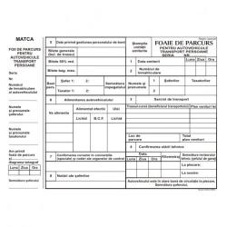 Formulare tipizate Foaie parcurs persoane, format A4, 100 coli/carnet A4 (NL-011224)
