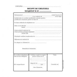 Dosare din carton Decont de cheltuieli, format A5, 100 coli/carnet A5 (NL-010722)