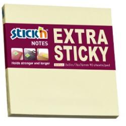 Hopax Notes autoadeziv extra-sticky 76 x 76mm, 90 file, Stick"n - galben pastel (HO-21660)