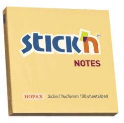 Hopax Notes autoadeziv 76 x 76 mm, 100 file, Stick"n - portocaliu pastel portocaliu Notes autoadeziv 76x76 mm (HO-21391)