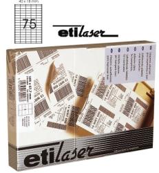 Etilux Etichete autoadezive 75/A4, 40 x 18 mm, 200 coli/top, ETILASER - albe alb A4 Etichete autocolante 75/A4 200 coli/top (30305001)