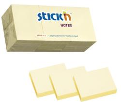 Hopax Notes autoadeziv 38 x 51 mm, 12 x 100 file/set, Stick"n - galben pastel (HO-21530) - viamond