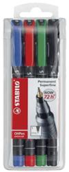edding MARKER OHpen PERMANENT STABILO UNIVERSAL, 4 buc/set (960093) - viamond
