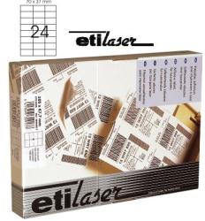 Etilux Etichete autoadezive 24/A4, 70 x 37 mm, 200 coli/top, ETILASER - albe 24/A4 alb A4 Etichete autocolante 200 coli/top (30900044)