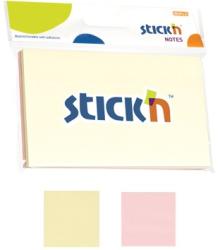 Hopax Notes autoadeziv 76 x 127 mm, 2 x 50 file/set, Stick"n - 2 culori pastel (HO-21096)