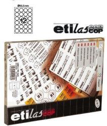 Etilux Etichete autoadezive rotunde (D63, 5), 12/A4, 100 coli/top, ETILASCOP - albe 12/A4 alb A4 100 coli/top Etichete autocolante (31800047)
