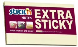 Hopax Notes autoadeziv extra-sticky 76 x 127mm, 90 file, Stick"n - galben pastel (HO-21664)