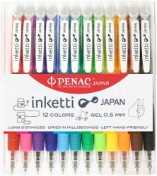 PENAC Set 12 pixuri cu gel PENAC Inketti - culori asortate asortate Plastic Fina Pix gel cu mecanism (P-BA3601EF-WP12)