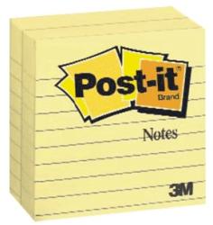 Post-it NOTES AUTOADEZIV POST-IT LINIAT 100x100 mm galben Notes autoadeziv 101x101 mm (161007)